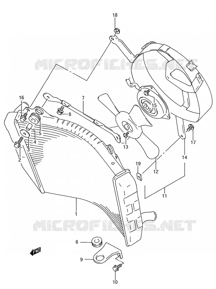 RADIATOR Suzuki MOTO 750 GSX-R 1993  GSX-R750WP(E28)