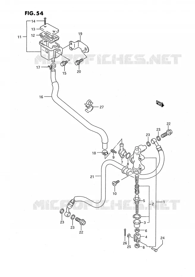 REAR BRAKE MASTER CYLINDER Suzuki MOTO 750 GSX-R 1994  GSX-R750SPR(E4)