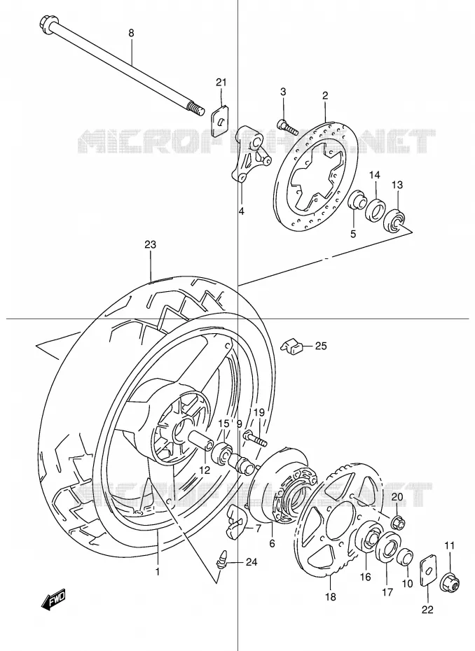 REAR WHEEL Suzuki MOTO 1200 GSX 2000  GSX1200Y(E4)