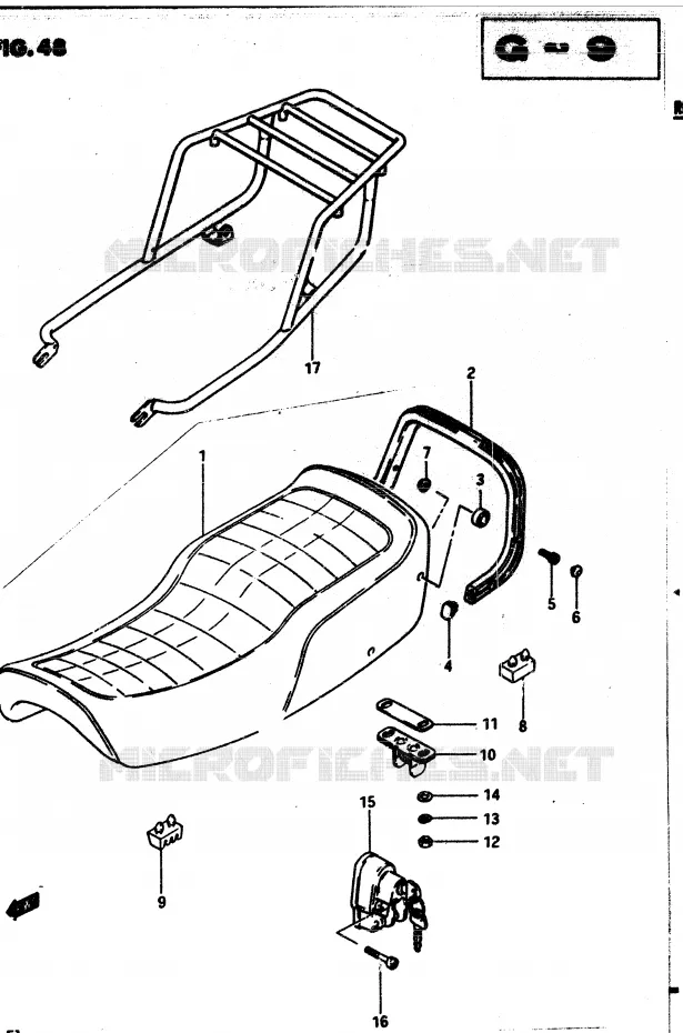 SEAT (MODEL D) Suzuki MOTO 850 GS 1983  GS850GD(E1)