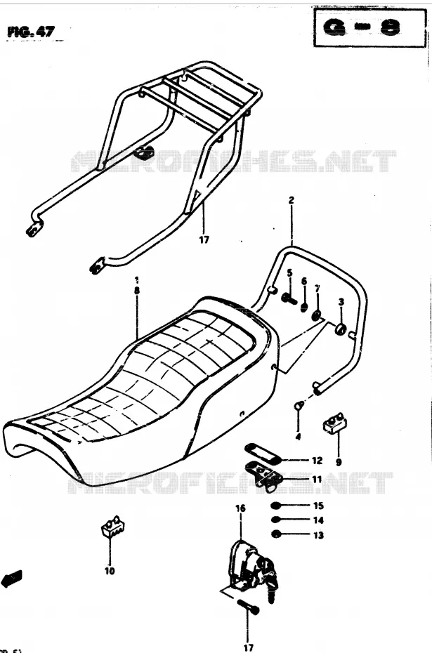 SEAT (MODEL Z) Suzuki MOTO 850 GS 1983  GS850GD(E1)