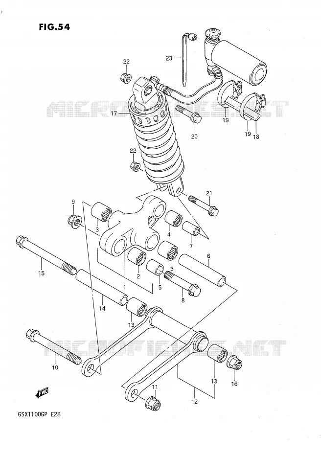SHOCK ABSORBER LINKAGE (MODEL M) Suzuki MOTO 1100 GSX-G 1991  GSX1100GM(E28)