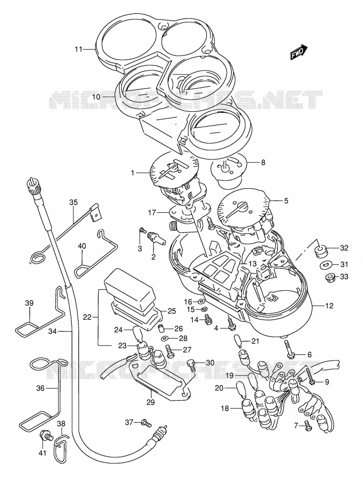 SPEEDOMETER / TACHOMETER Suzuki MOTO 250 GSX 1992  GSX250FN(E24)