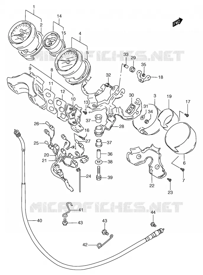SPEEDOMETER Suzuki MOTO 1200 BANDIT 1998  GSF1200SAW(E2)