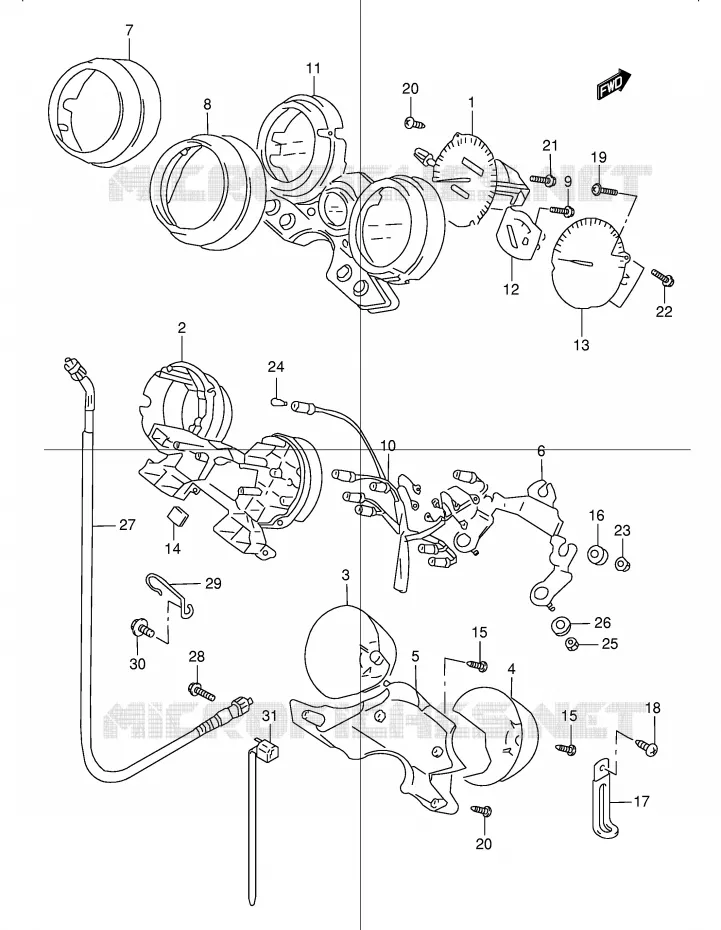 SPEEDOMETER Suzuki MOTO 1200 GSX 2000  GSX1200Y(E4)