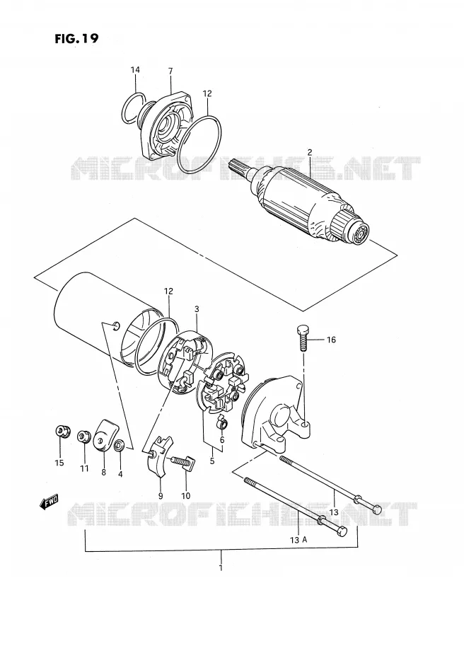 STARTER MOTOR Suzuki MOTO 1100 GSX-F 1989  GSX1100FK(E2)