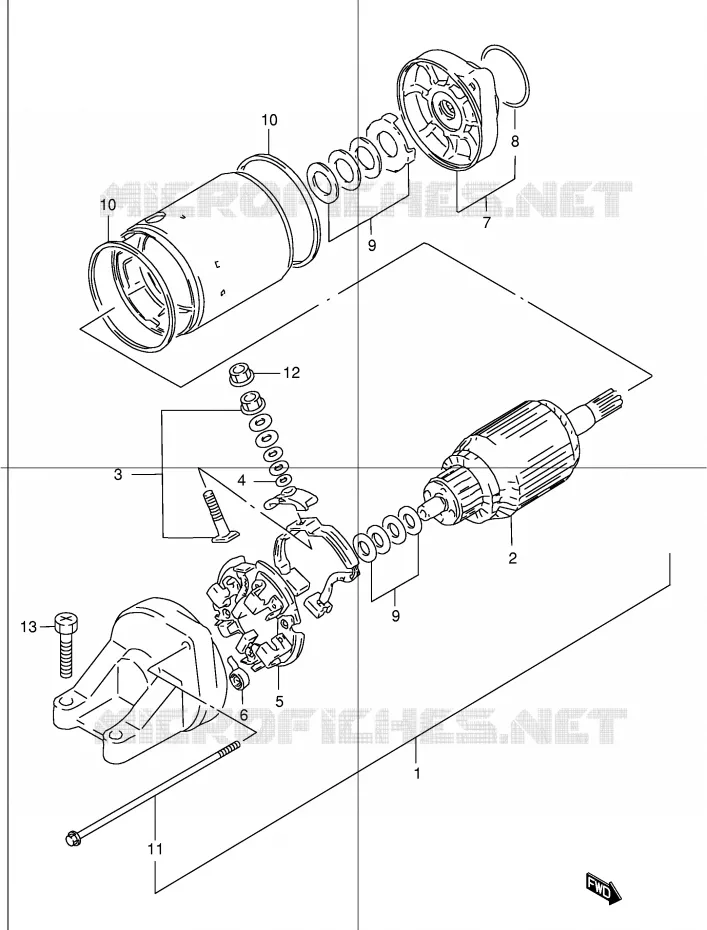 STARTER MOTOR Suzuki MOTO 1200 BANDIT 2005  GSF1200ZK5(E2)