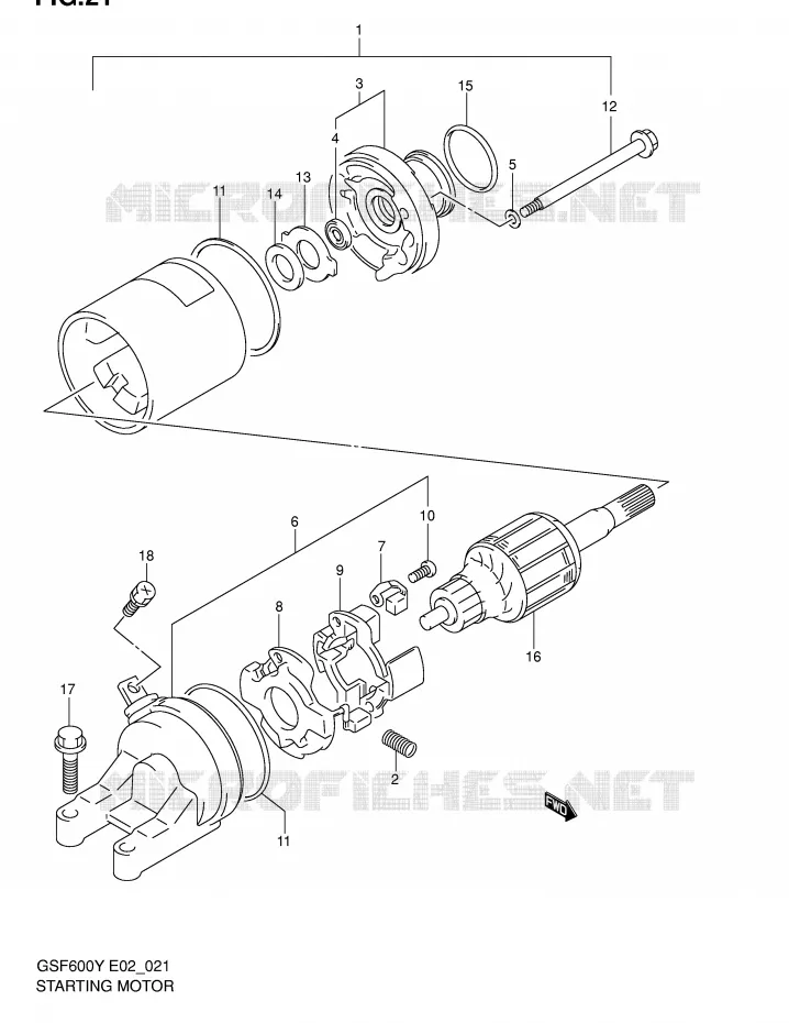 STARTER MOTOR Suzuki MOTO 600 BANDIT 2004  GSF600UK4(E2)