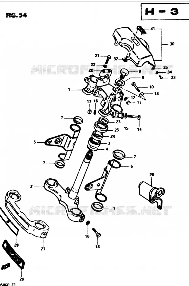STEERING COLUMN Suzuki MOTO 850 GS 1983  GS850GD(E1)