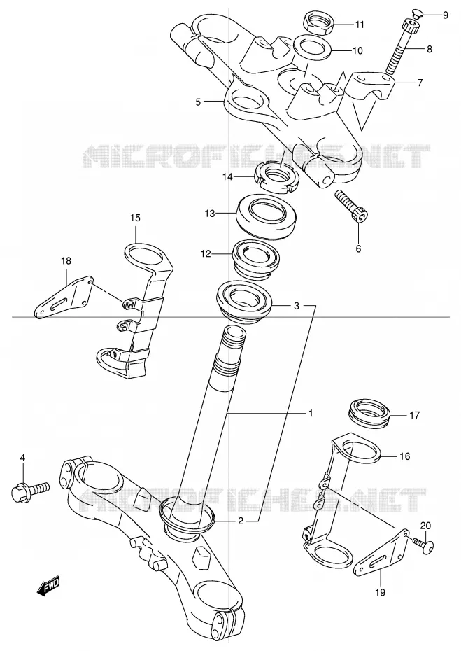 STEERING STEM (SEE NOTE) Suzuki MOTO 600 BANDIT 2004  GSF600SK4(E2)