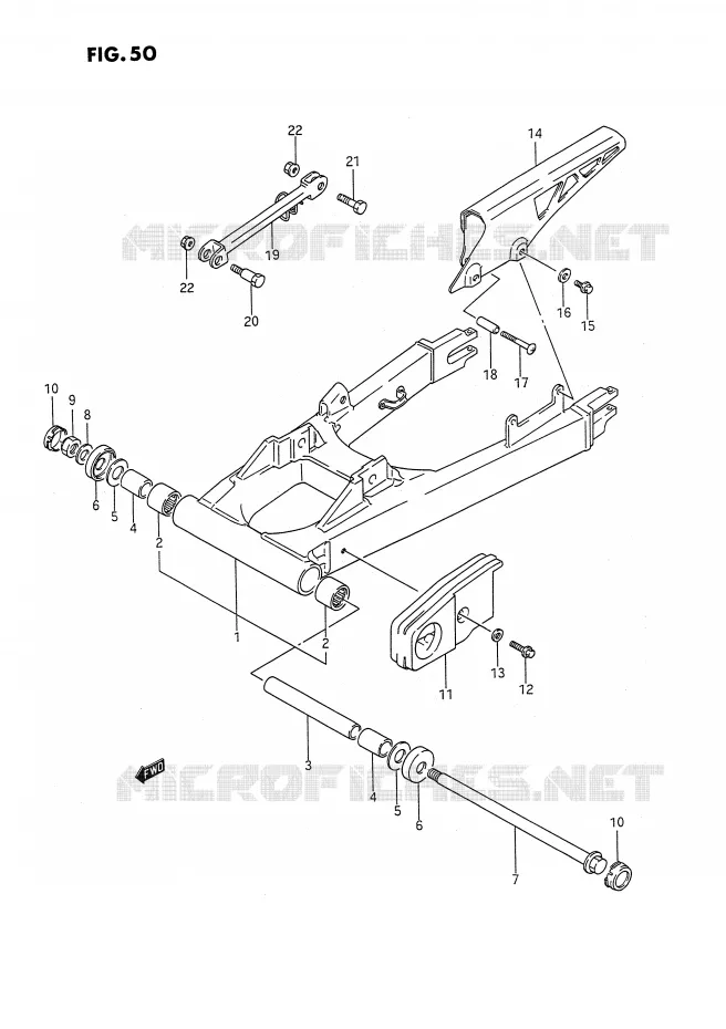 SWINGARM Suzuki MOTO 1100 GSX-F 1988  GSX1100FJ(E2)