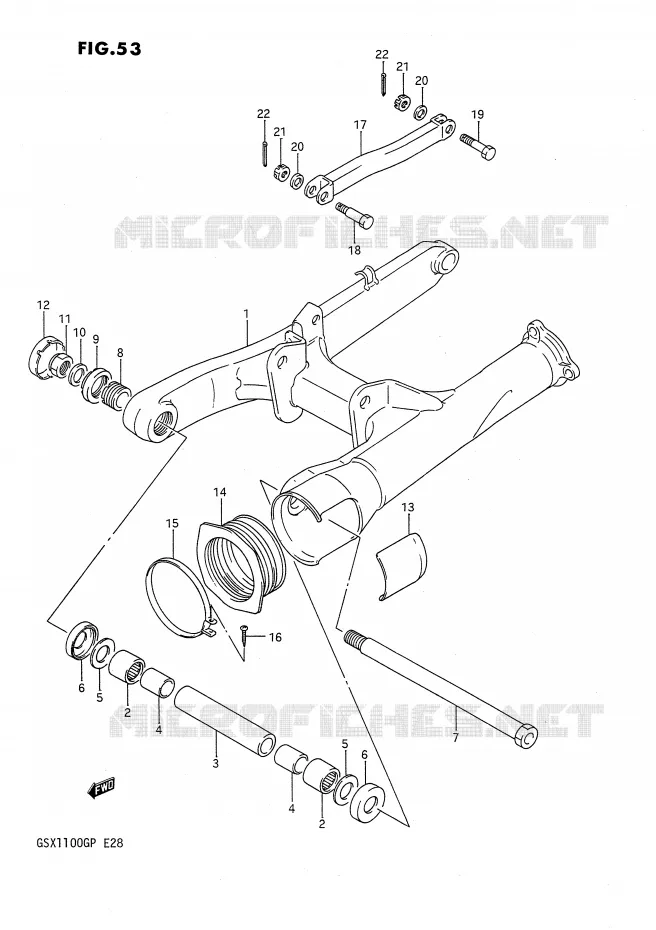 SWINGARM Suzuki MOTO 1100 GSX-G 1991  GSX1100GM(E28)