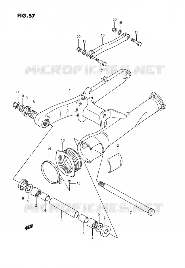 SWINGARM Suzuki MOTO 1100 GSX-G 1992  GSX1100GN(E2)