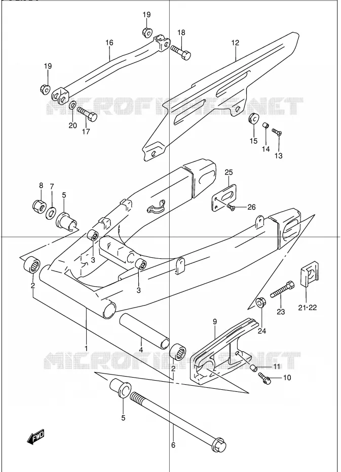 SWINGARM Suzuki MOTO 1200 BANDIT 2004  GSF1200ZK4(E2)