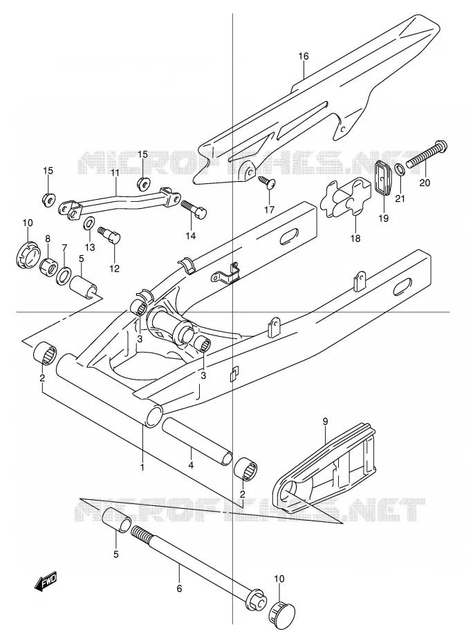 SWINGARM Suzuki MOTO 600 BANDIT 2004  GSF600ZK4(E2)