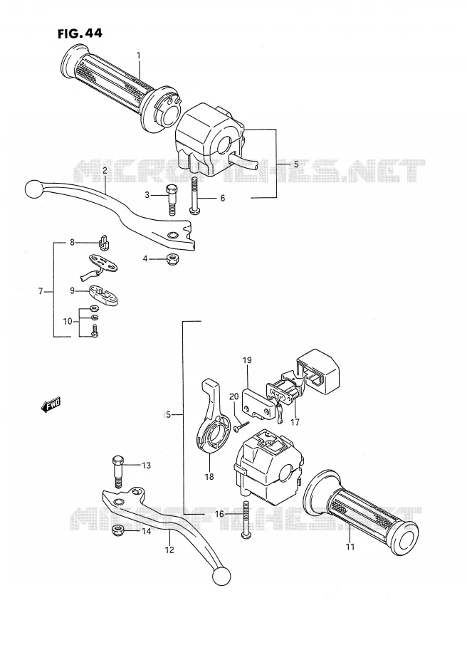 SWITCHES (MODEL J) Suzuki MOTO 1100 GSX-F 1994  GSX1100FR(E2)