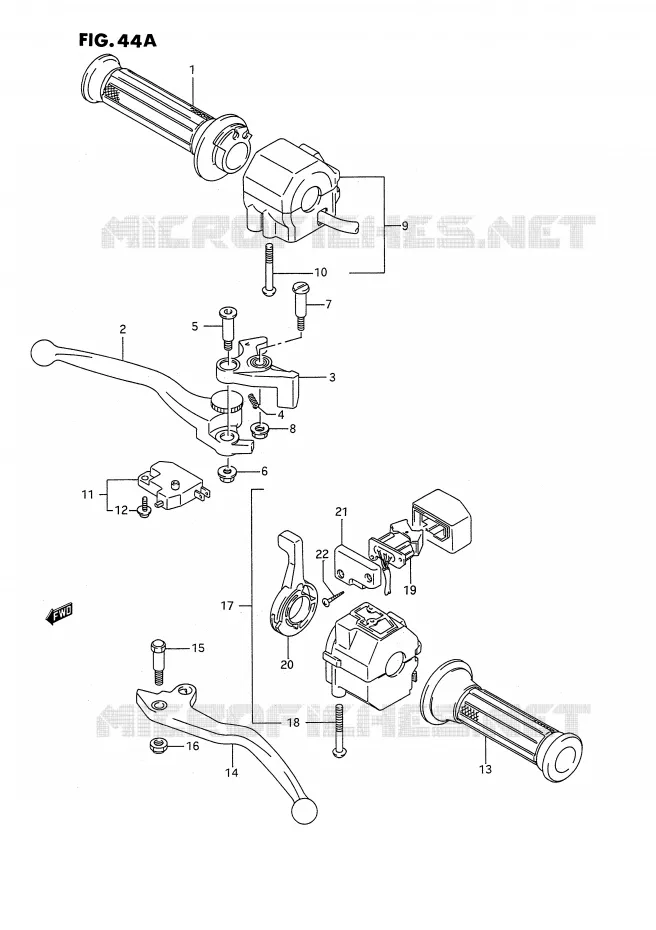 SWITCHES (MODEL K/L/M/N/P/R) Suzuki MOTO 1100 GSX-F 1994  GSX1100FR(E2)