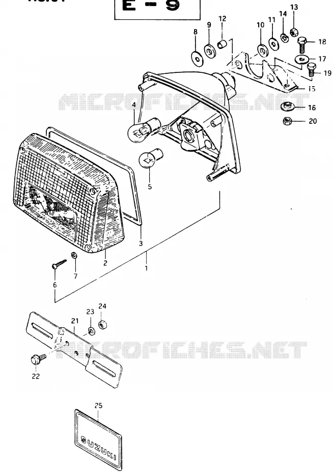 TAIL LIGHT (E16, E26) Suzuki MOTO 400 GSX 1983  GSX400FD