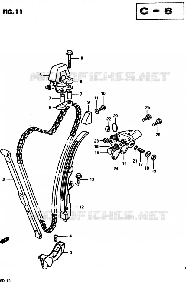 TIMING Suzuki MOTO 850 GS 1982  GS850GZ(E1)