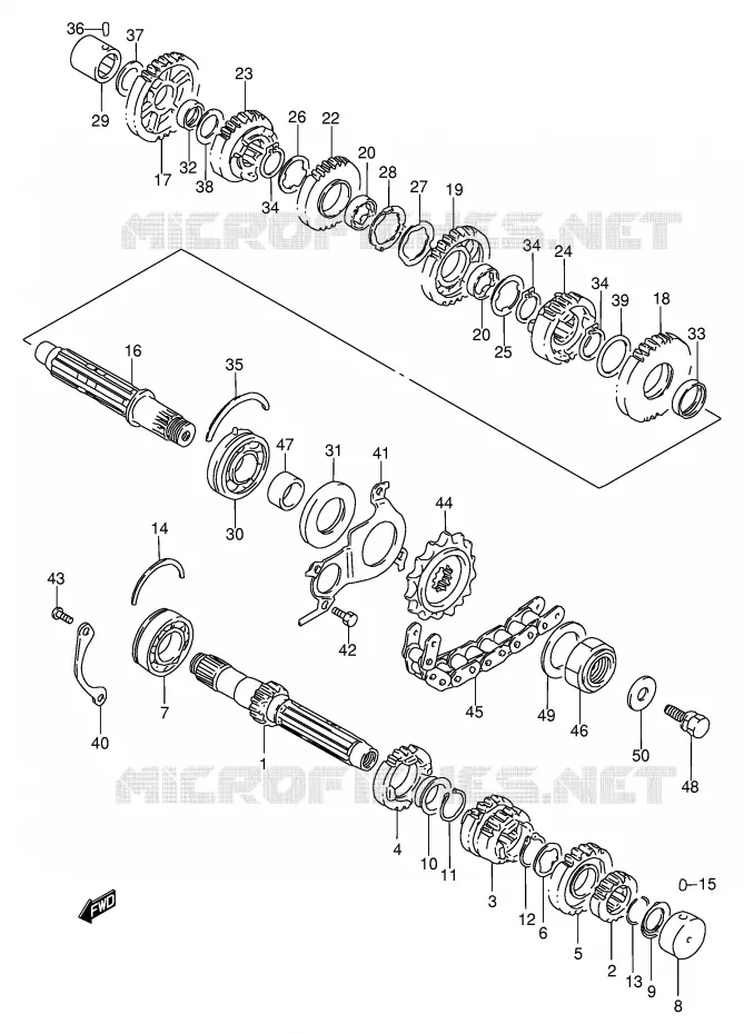 TRANSMISSION Suzuki MOTO 600 BANDIT 1996  GSF600UT(E2)