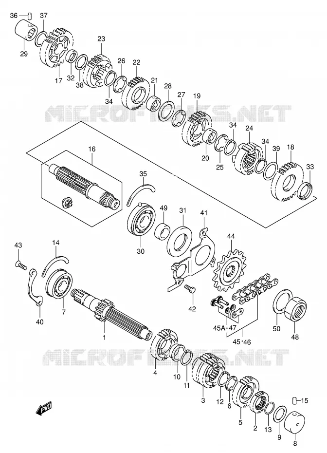 TRANSMISSION Suzuki MOTO 600 BANDIT 2004  GSF600K4(E2)