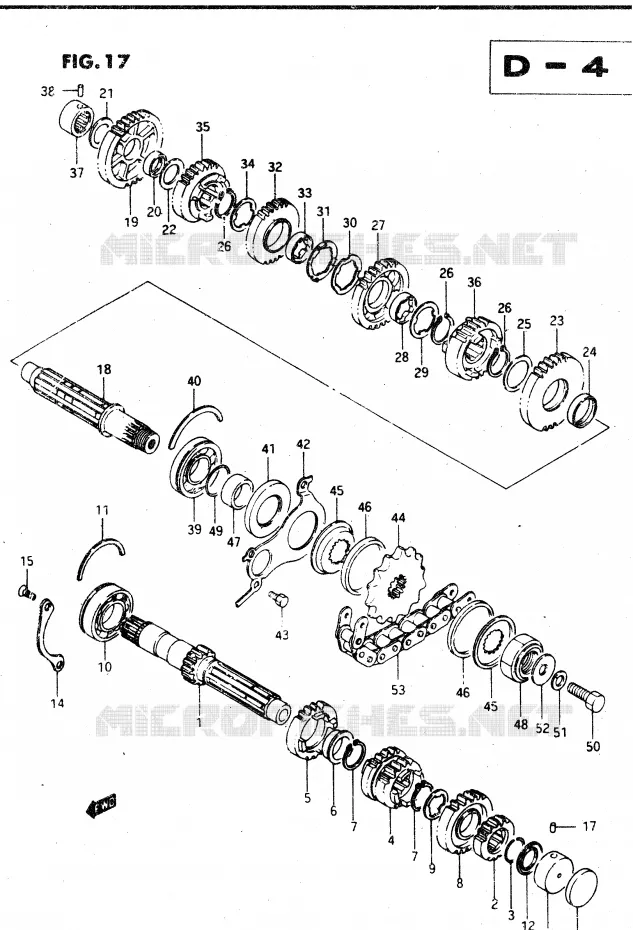 TRANSMISSION Suzuki MOTO 750 GSX-R 1986  GSX-R750RG
