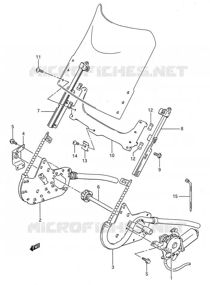 WINDSCREEN Suzuki MOTO 1100 GSX-F 1991  GSX1100FM(E28)