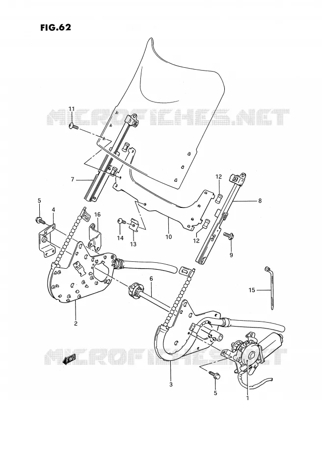 WINDSCREEN Suzuki MOTO 1100 GSX-F 1994  GSX1100FR(E2)