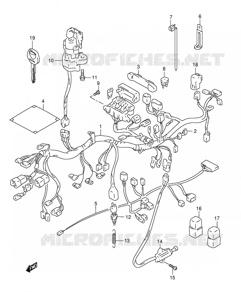 WIRING HARNESS (GSF1200SAV) Suzuki MOTO 1200 BANDIT 1997  GSF1200SV(E28)
