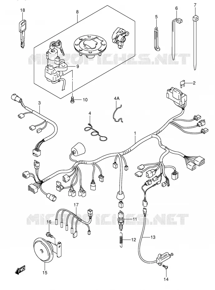 WIRING HARNESS (GSF600SY/SUY/SK1/SK2/SUK1/SUK2) Suzuki MOTO 600 BANDIT 2002  GSF600SUK2(E2)