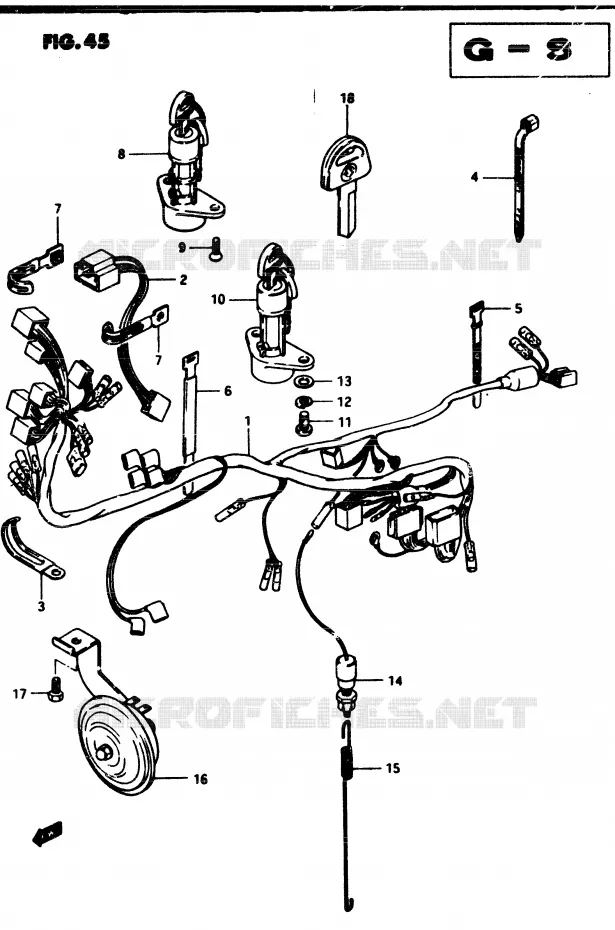 WIRING HARNESS Suzuki MOTO 250 GSX 1983  GSX250ESD(Z/D)