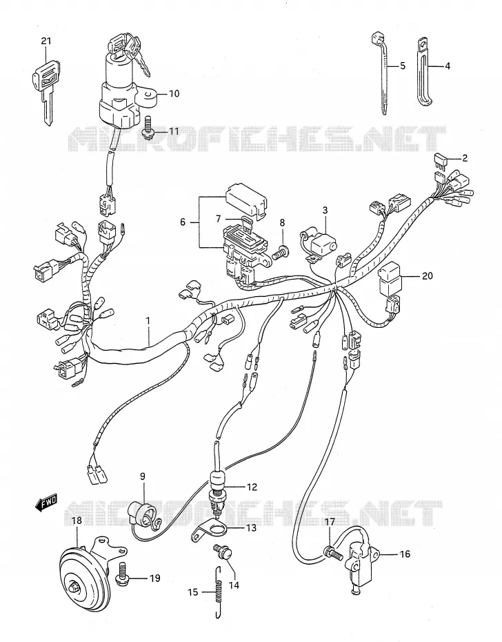 WIRING HARNESS Suzuki MOTO 400 BANDIT-N 1993  GSF400P(E28)