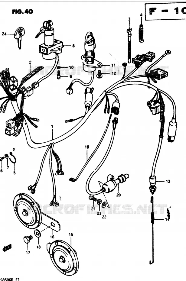 WIRING HARNESS Suzuki MOTO 850 GS 1982  GS850GZ(E1)