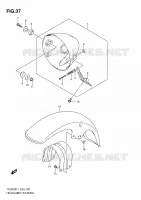 HEADLAMP HOUSING for Suzuki TU 250 2011