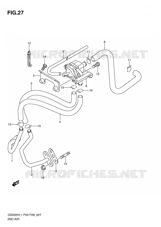 ANTI POLLUTION SYSTEM Suzuki MOTO 500 GS-F 2011  GS500FHL1(P3)