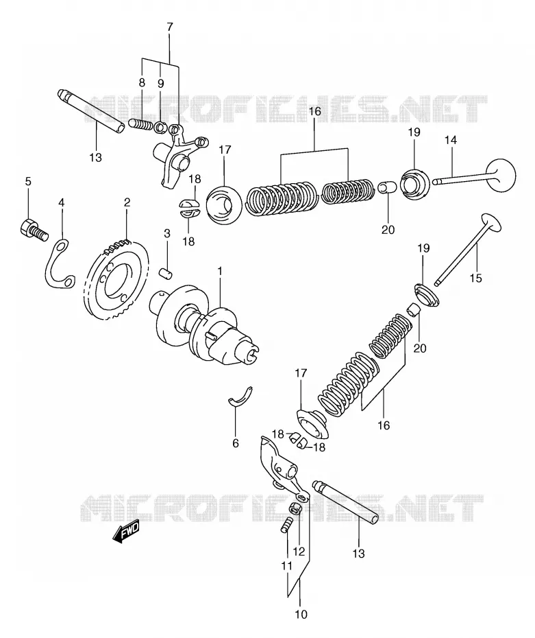 CAM SHAFT/VALVE Suzuki SCOOTER 250 BURGMAN 2000  AN250Y(E2)