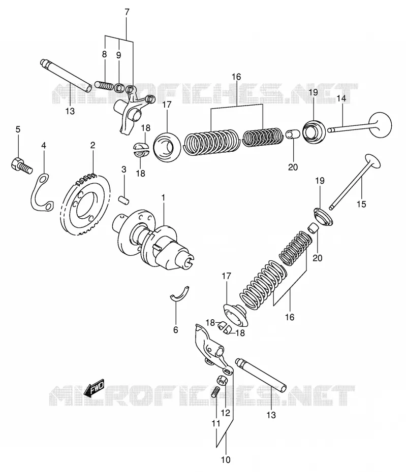 CAM SHAFT/VALVE Suzuki SCOOTER 400 BURGMAN 2002  AN400K2(E2)