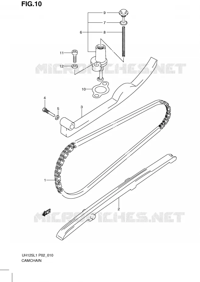 CAMCHAIN Suzuki SCOOTER 125 BURGMAN 2011  UH125GL1(P2)