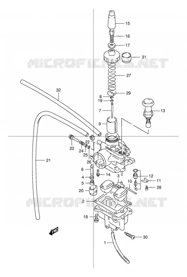 CARBURETOR Suzuki QUAD 80 QUADSPORT 1996  LT80T(P1)