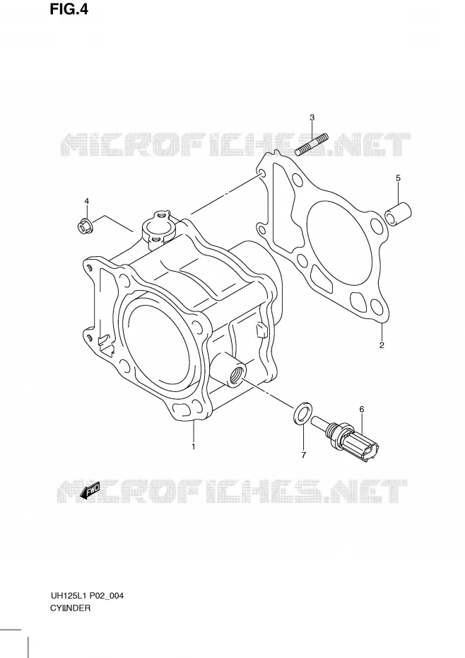 CYLINDER Suzuki SCOOTER 125 BURGMAN 2011  UH125GL1(P2)
