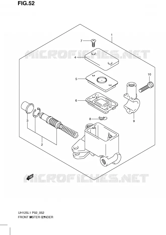 FRONT MASTER CYLINDER Suzuki SCOOTER 125 BURGMAN 2011  UH125L1(P2)