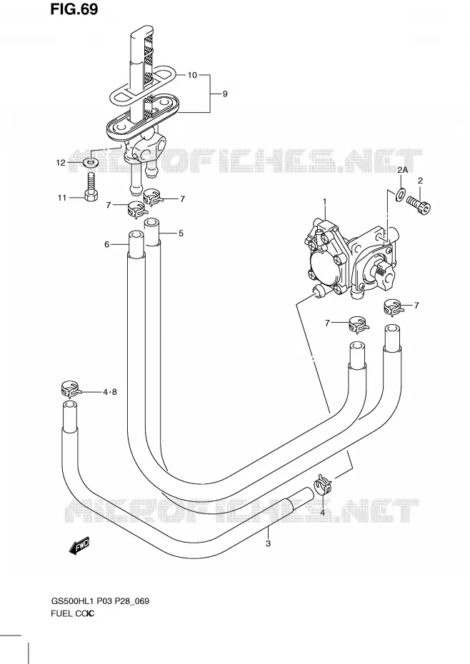 FUEL COCK Suzuki MOTO 500 GS-F 2011  GS500FHL1(P3)