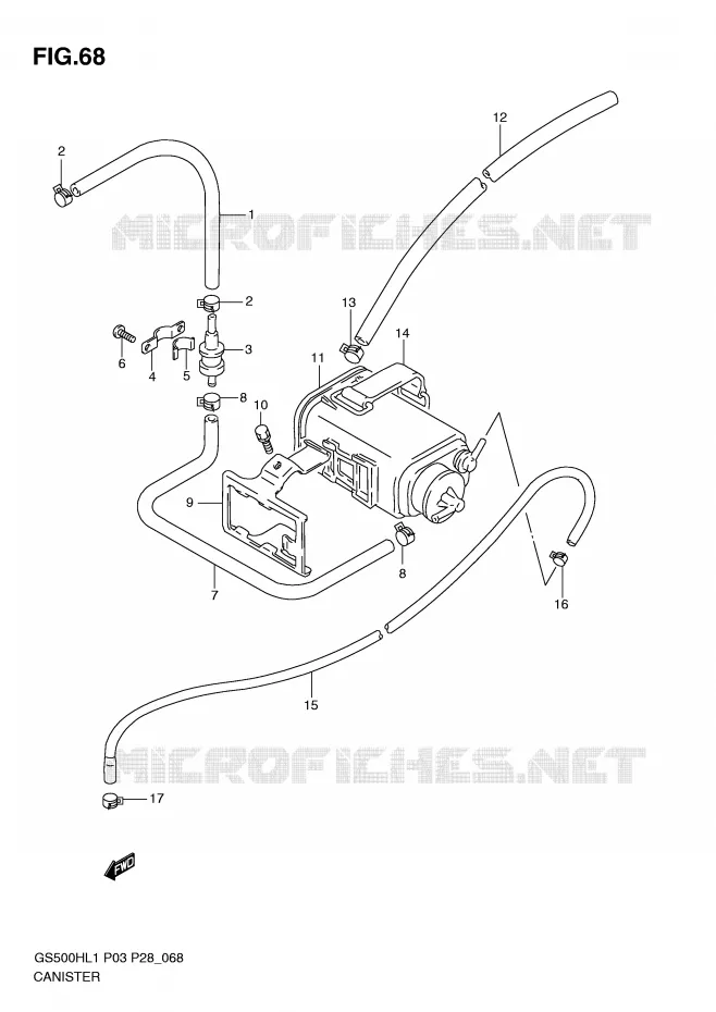 FUEL PUMP (GS50FH P33) Suzuki MOTO 500 GS-F 2011  GS500FHL1(P3)
