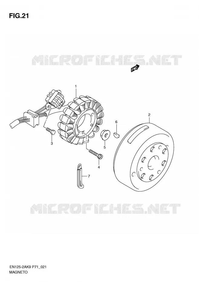 IGNITION Suzuki MOTO 125 EN 2009  EN125-2AK9(P71)