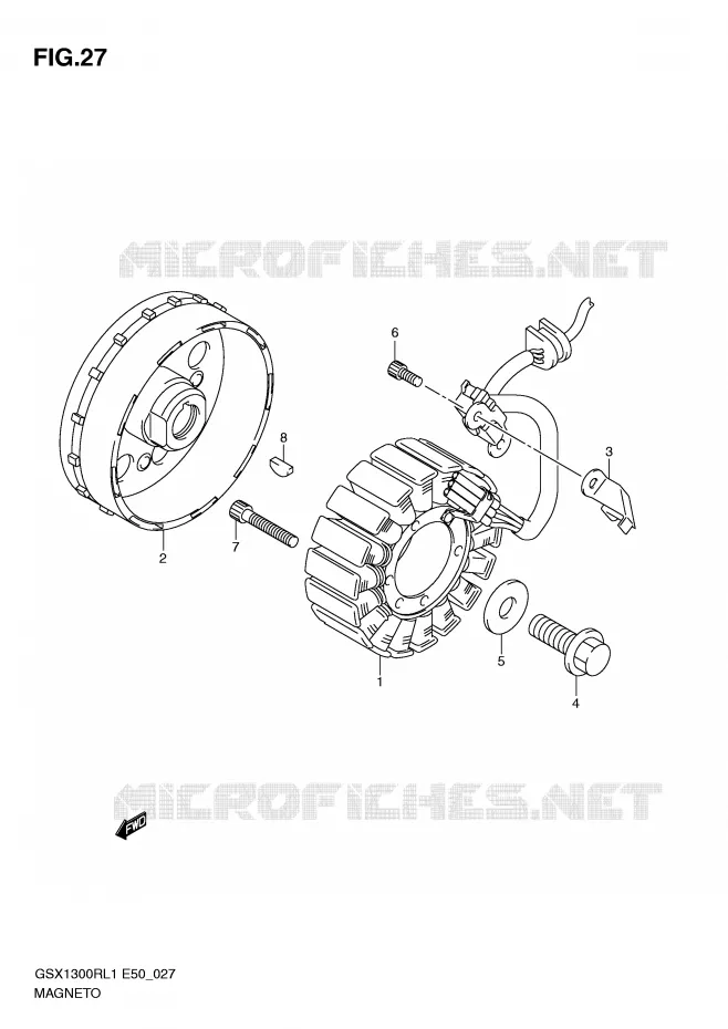 IGNITION Suzuki MOTO 1300 HAYABUSA 2011  GSX1300RL1(E50)