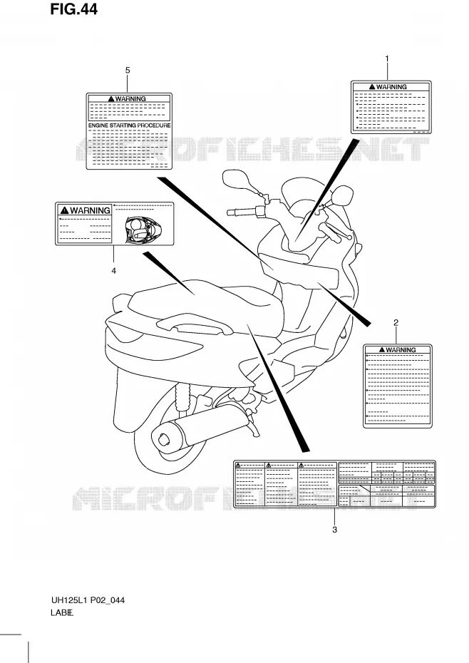 LABEL Suzuki SCOOTER 125 BURGMAN 2011  UH125L1(P2)