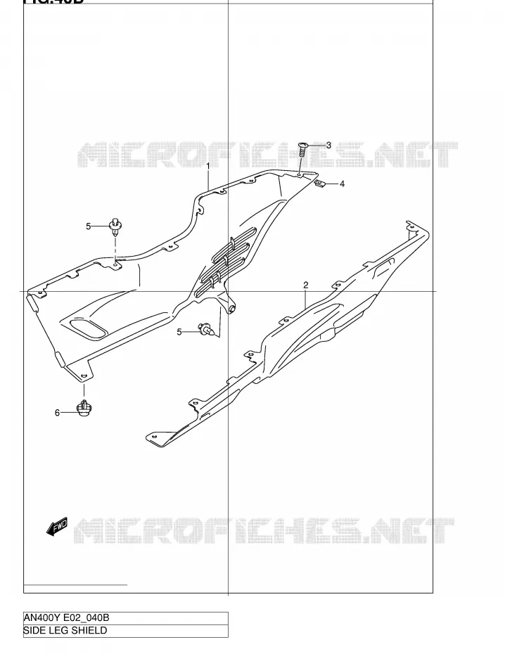 LOWER FAIRING (MODEL K1) Suzuki SCOOTER 400 BURGMAN 2000  AN400RY(E2)