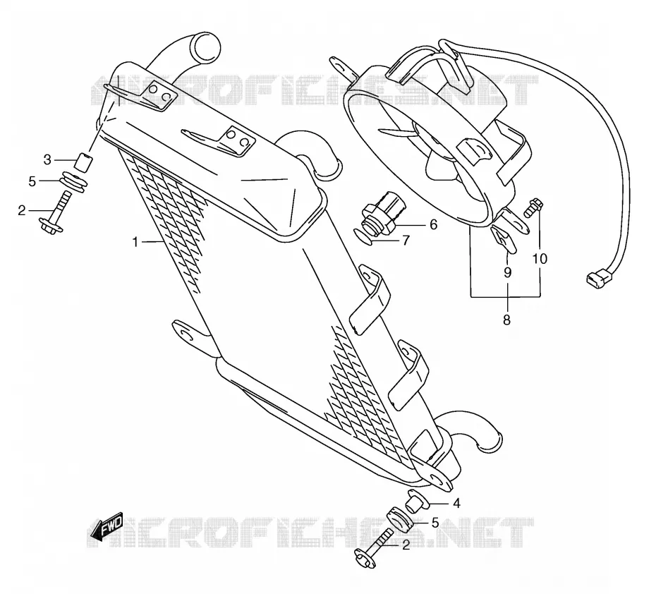 RADIATOR Suzuki SCOOTER 250 BURGMAN 2000  AN250RY(E2)