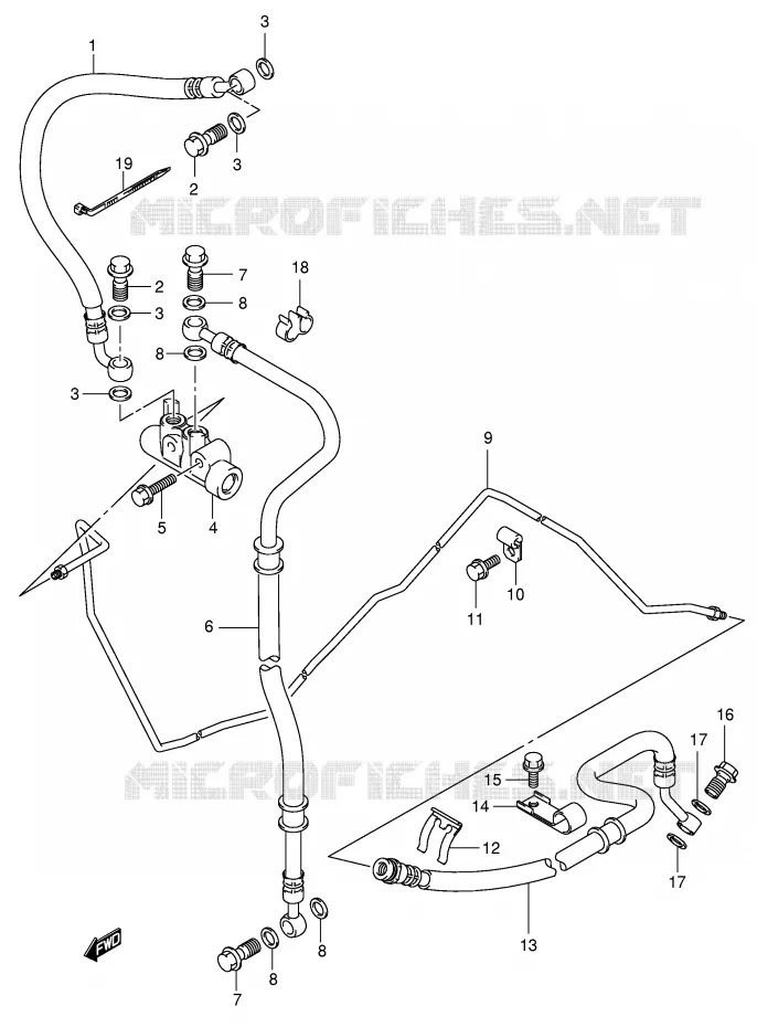 REAR BRAKE HOSE Suzuki SCOOTER 400 BURGMAN 2000  AN400RY(E2)