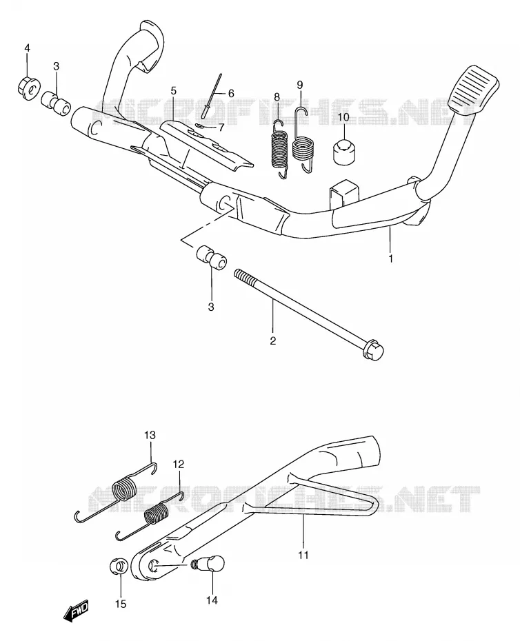STAND (MODEL Y/K1/K2) Suzuki SCOOTER 250 BURGMAN 2002  AN250RK2(E2)